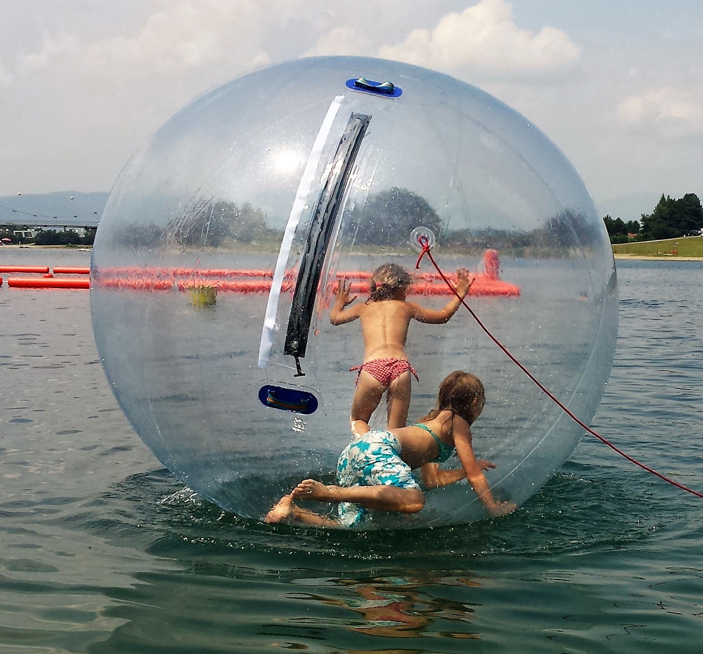 PREMIUM 2m water walking ball Wasserlaufball POOL VIELE FARBEN bunt transparent